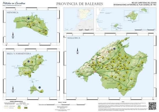 Red de Carreteras del Estado. Denominaciones anteriores al Plan General de 1961. Provincia de Baleares