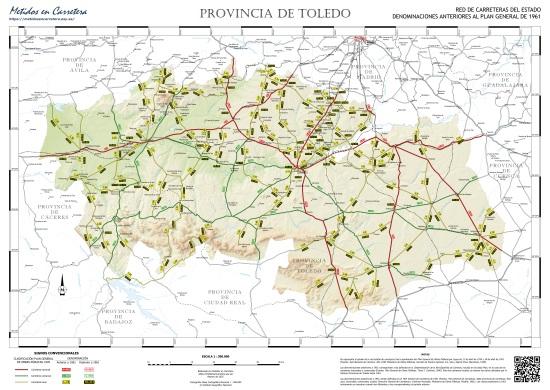 Red de Carreteras del Estado. Denominaciones anteriores al Plan General de 1961. Provincia de Toledo