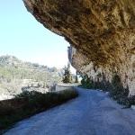 La variante provisional de la carretera N-320 en la presa de Entrepe�as (Guadalajara)